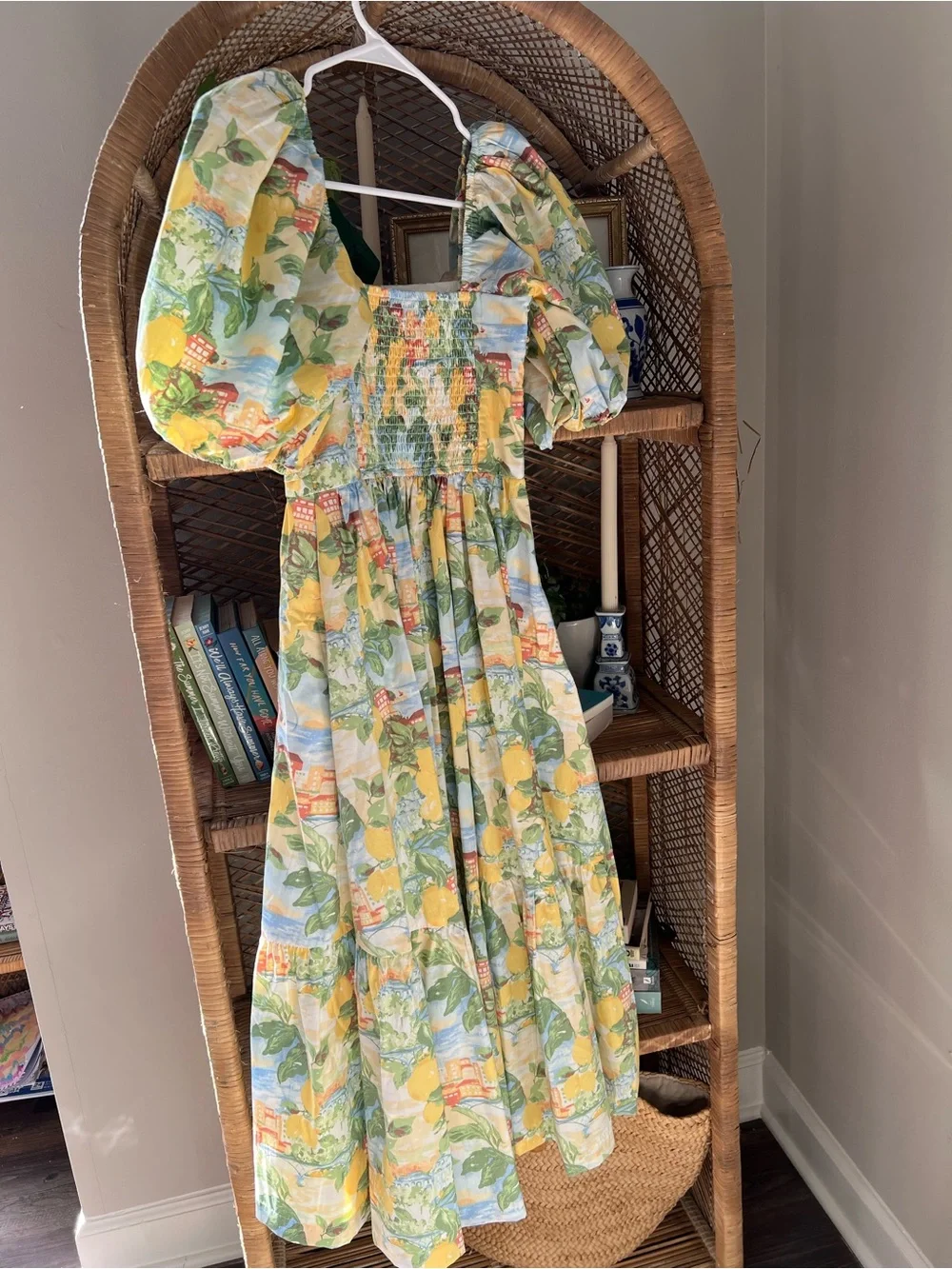 Abercrombie & Fitch Summer Puff Sleeve Maxi Dress with Tropical Coast Print